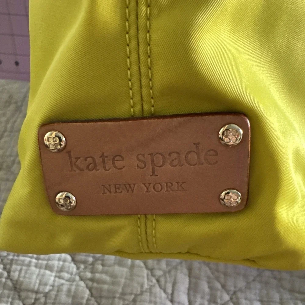 KATE SPADE‎ Sam Icon KSNYL Nylon Small Shoulder Bag Greenlight GUC